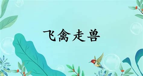 飛禽走獸意思|飞禽走兽的意思